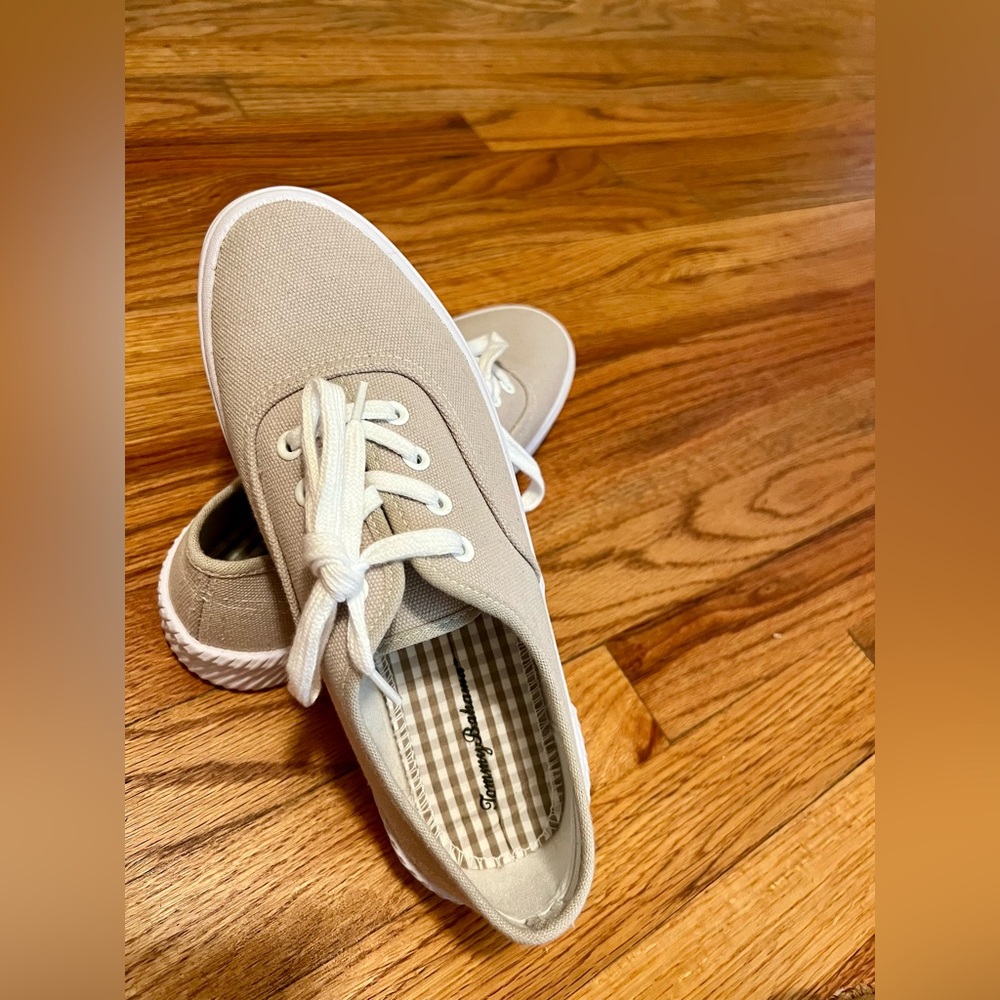 Tommy Bahama Beige Canvas Sneakers
